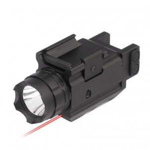 VipeRay - Taktyczna latarka z laserem na pistolet Doublecross Compact - Combo - Czarny - SCRL-05