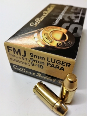 9mm LUGER FMJ S&B SUBSONIC 9,7G