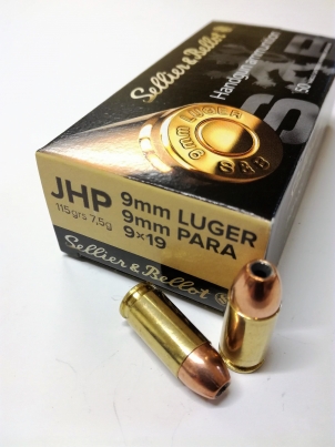 9mm LUGER JHP S&B 8G