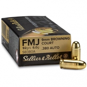 9MM BROW/ 380 AUTO/ 9x17 FMJ S&B 9MM BROW/ 380 AUTO/ 9x17 FMJ S&B