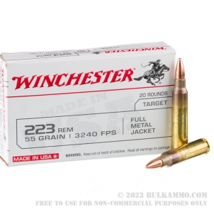  .223 Rem FMJ 55gr Winchester 